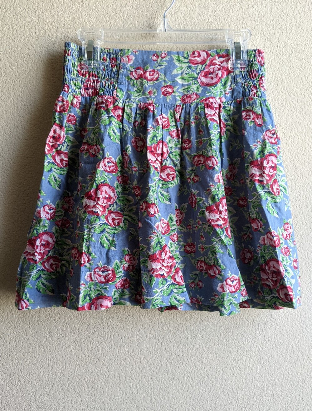 Heritage 1981 / Forever 21 Light Blue Floral Rose Skirt